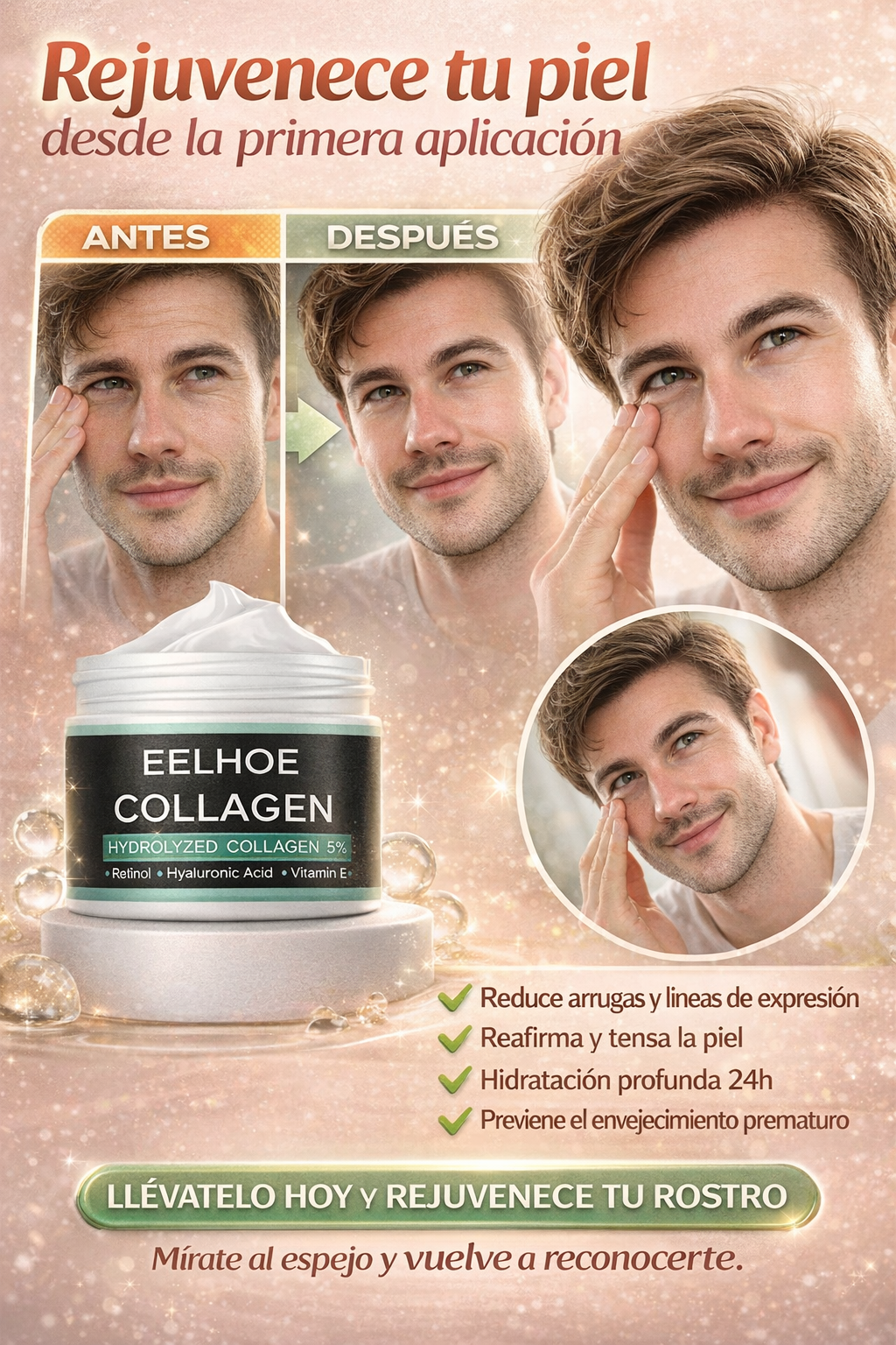 (x2) Crema Antiarrugas Hombre EELHOE