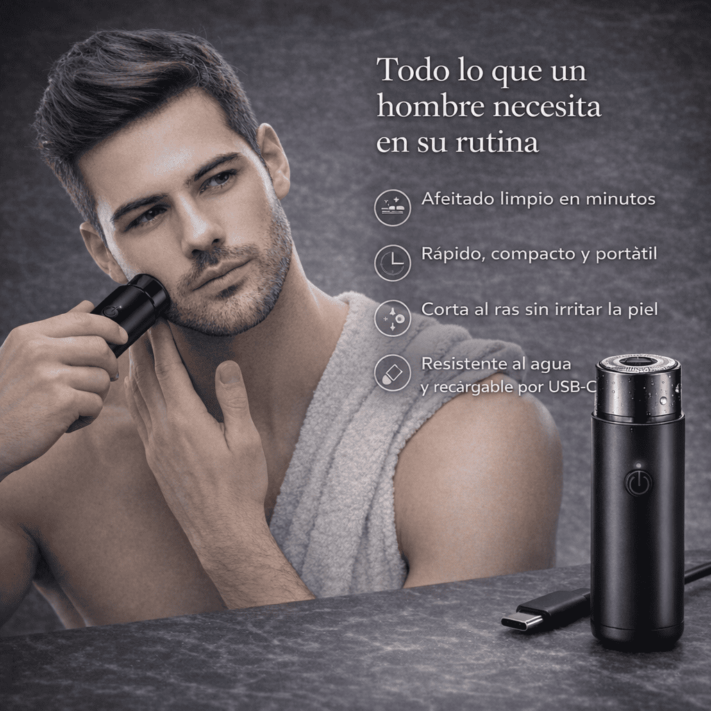 VYRON™ rasuradora ultra-portátil / Afeitado preciso, sin irritación.