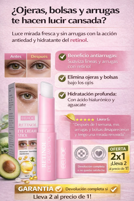 stick con retinol para contorno de ojos